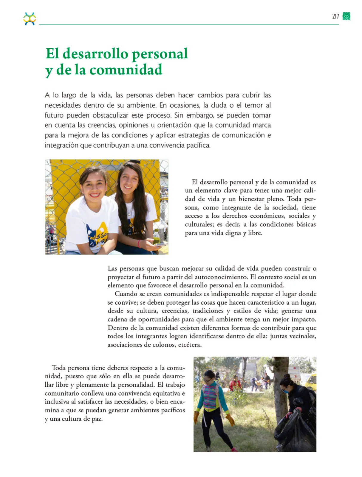 Página 218 de Colección Nanahuatzin. De lo humano y lo comunitario.   Libro de Educación Telesecundaria Grado 3°  Ciclo Escolar 2025 - 2026