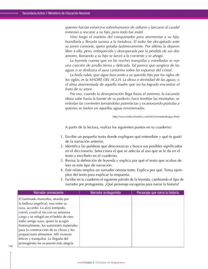 Página 148 de Lenguaje 6° · Secundaria Activa