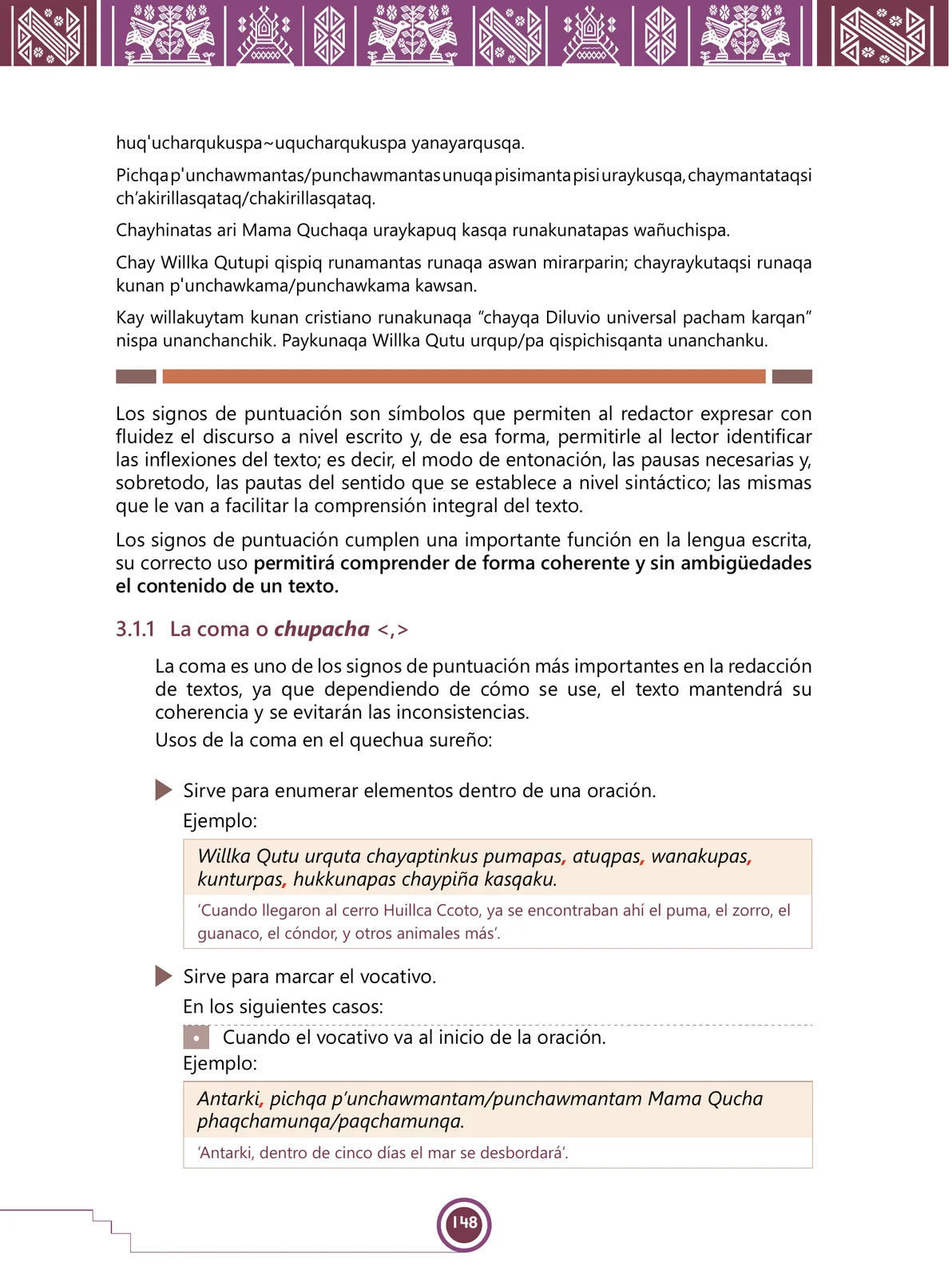 Página 150 de Urin Qichwa Qillqay Yachana Mayt'u = Manual de escritura quechua sureño · 2021