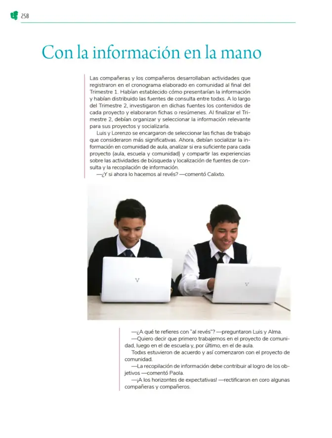 Página 259 de Colección Ximhai. Nuestro libro de Proyectos. Tomo II. Libro de Educación Telesecundaria Grado 1° Ciclo Escolar 2025 - 2026