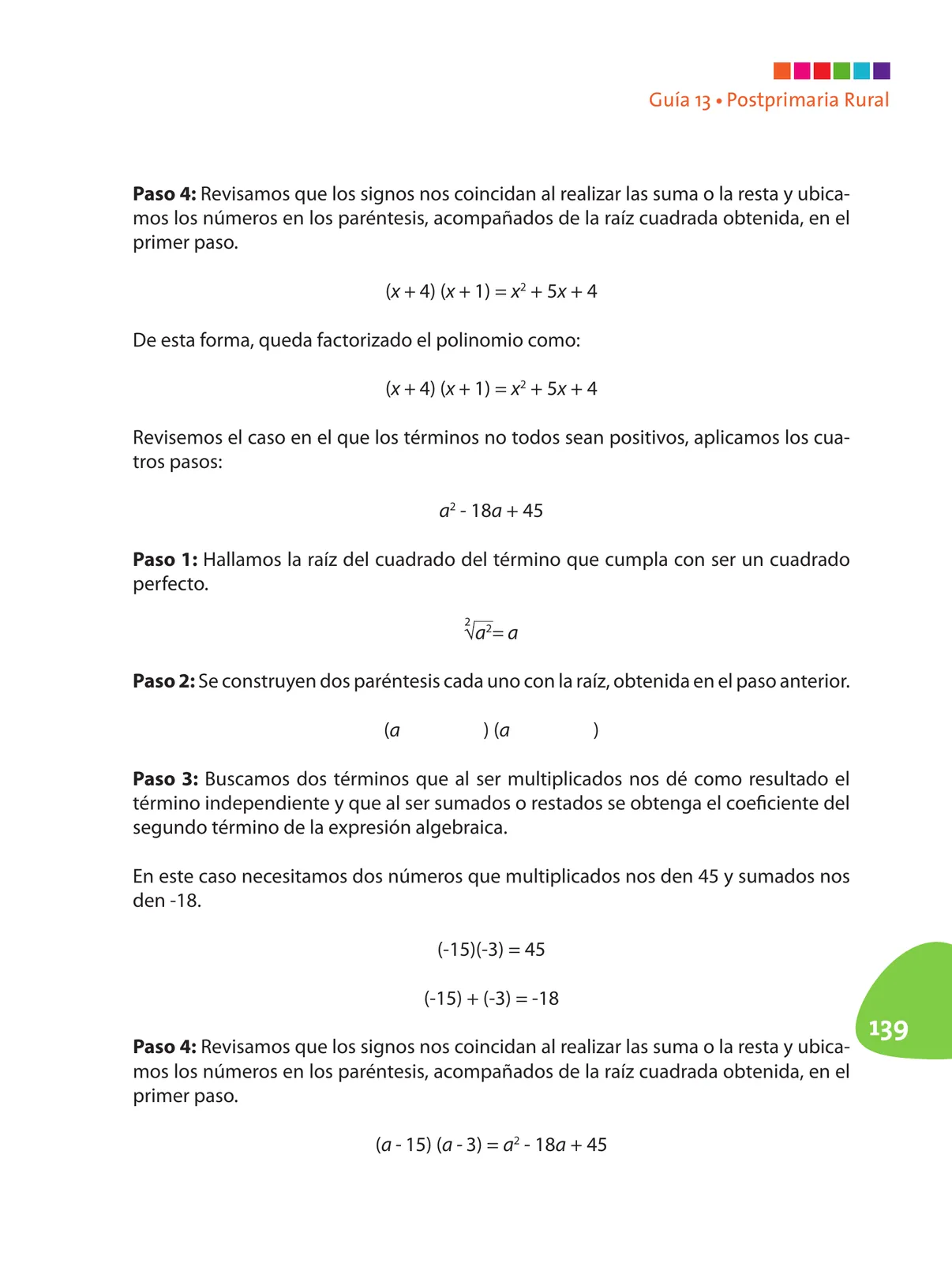 Miniatura página 140 de Matematica 8° · Postprimaria