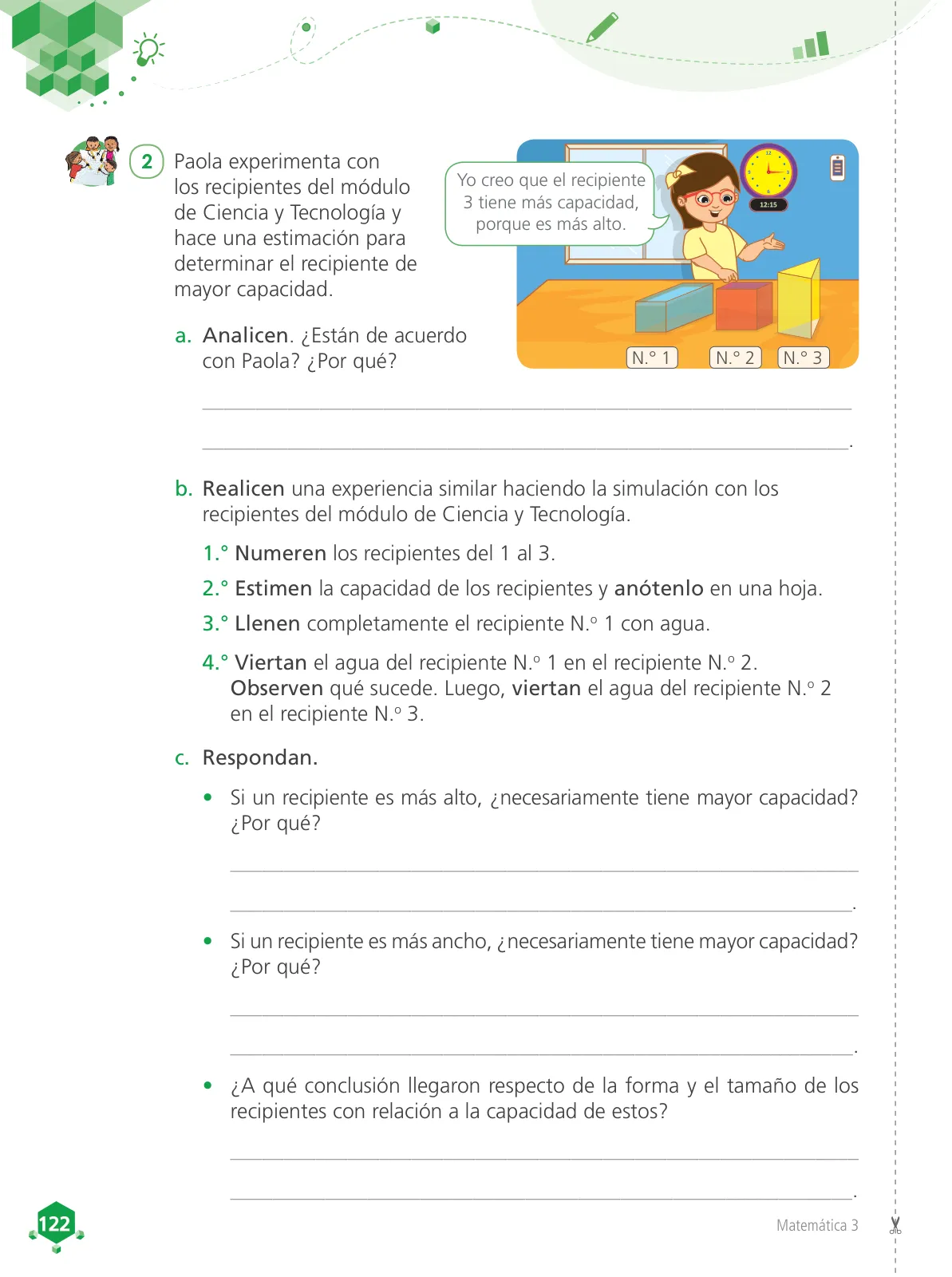 Miniatura página 124 de Matemática 3 : cuaderno de trabajo para tercer grado de Educación Primaria 2019 · 2019
