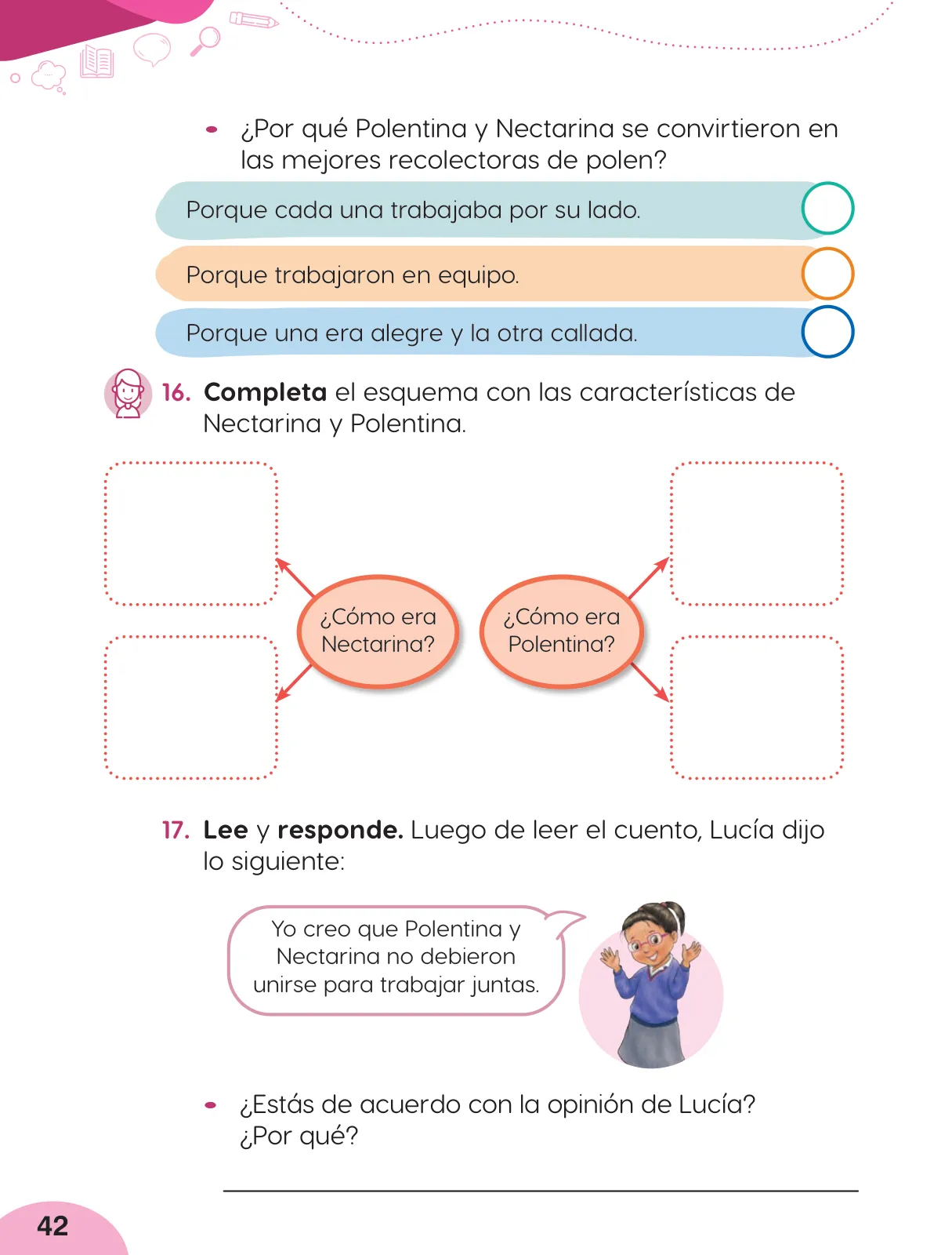 Página 44 de Cuadernillo de Comunicación 2, segundo grado de Primaria · 2023