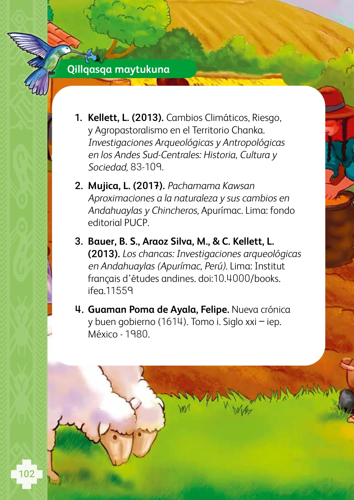 Miniatura página 104 de 1 yachaykuna, ruraykuna - Chanka Urin Qichwa. Saberes y Haceres III 1 - Primaria - Quechua Chanka · 2024