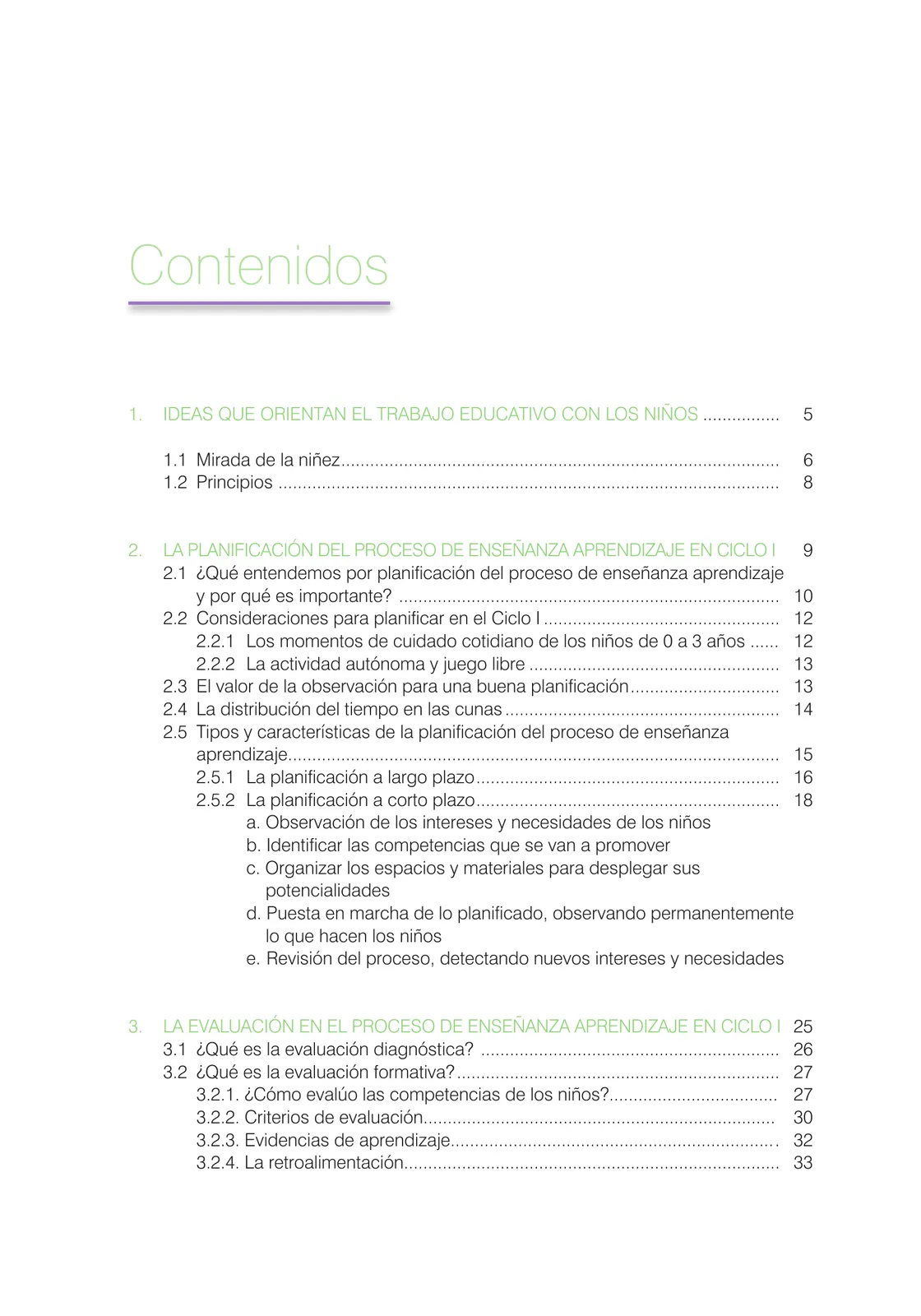Miniatura página 5 de La planificación del proceso de enseñanza aprendizaje y la evaluación formativa en Ciclo I : guía cartilla de orientación planificación educativa · 2024