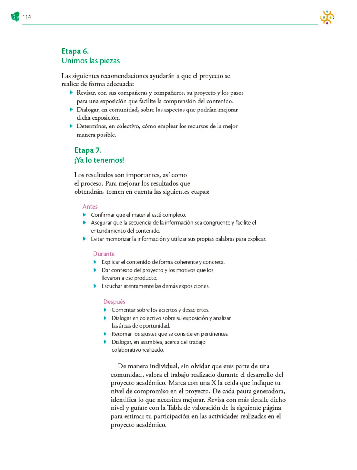 Página 115 de Colección Ximhai. Nuestro libro de Proyectos. Tomo III. Libro de Educación Telesecundaria Grado 1° Ciclo Escolar 2025 - 2026