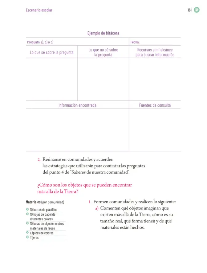 Página 164 de Proyectos Escolares. Libro de Educación Primaria Grado 5° Ciclo Escolar 2025 - 2026