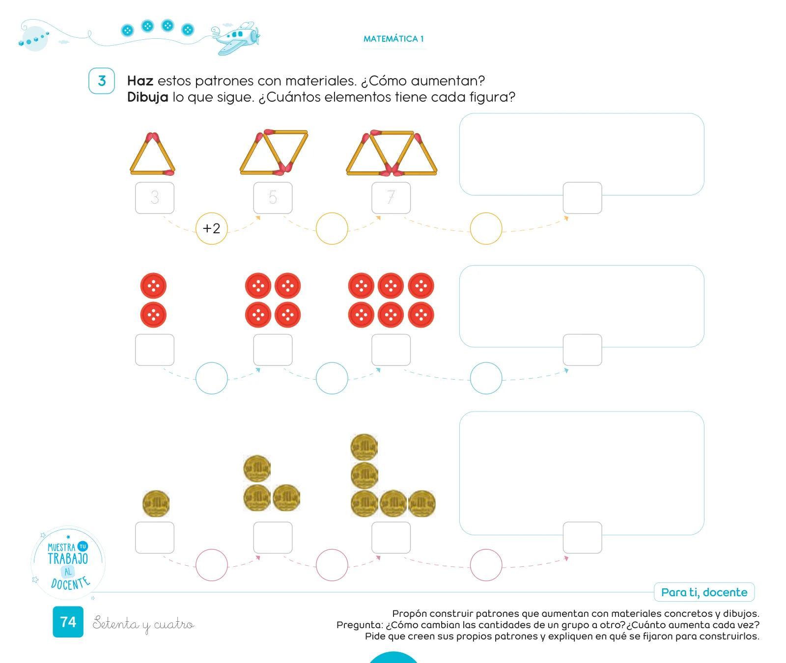 Miniatura página 76 de Cuadernillo de Matemática 1, primer grado de Primaria · 2023