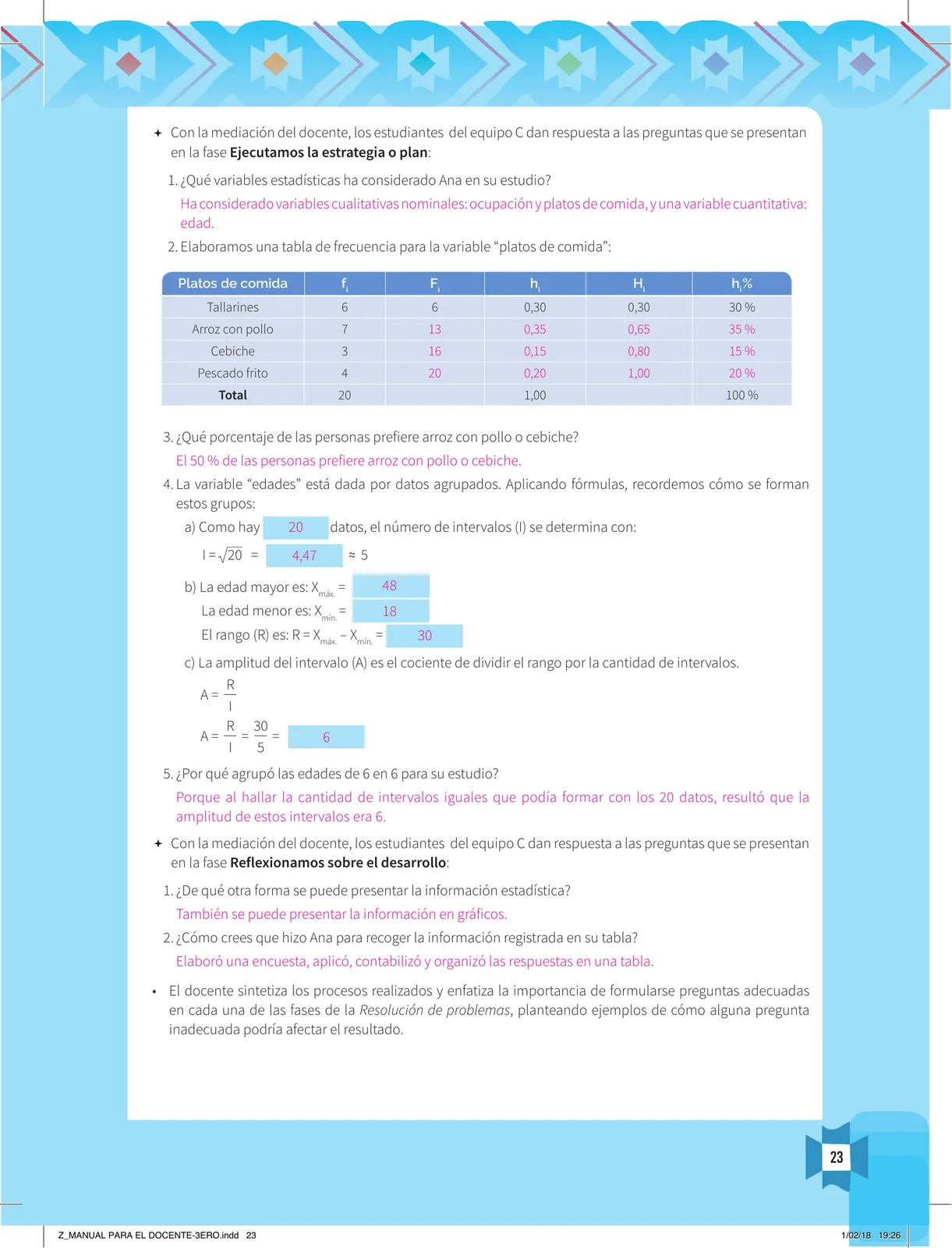 Miniatura página 25 de Resolvamos problemas 3 : manual para el docente 2018 · 2018