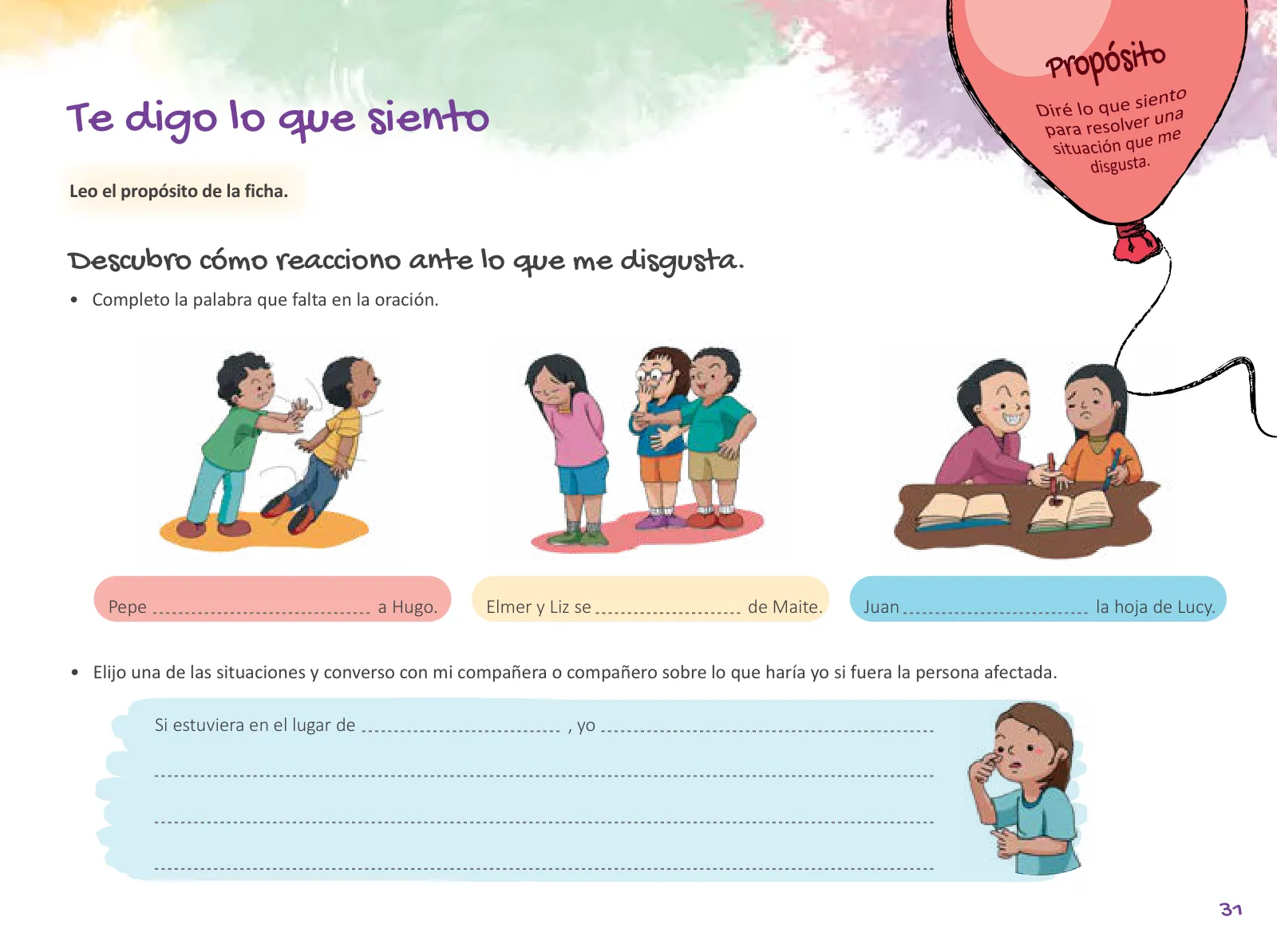 Miniatura página 33 de Cuadernillo de Tutoría 4 : cuarto grado de Educación Primaria · 2021