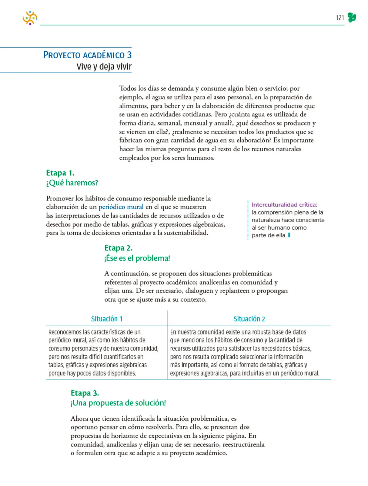 Miniatura página 122 de Colección Nanahuatzin. Nuestro libro de Proyectos. Tomo I.   Libro de Educación Telesecundaria Grado 3°  Ciclo Escolar 2025 - 2026