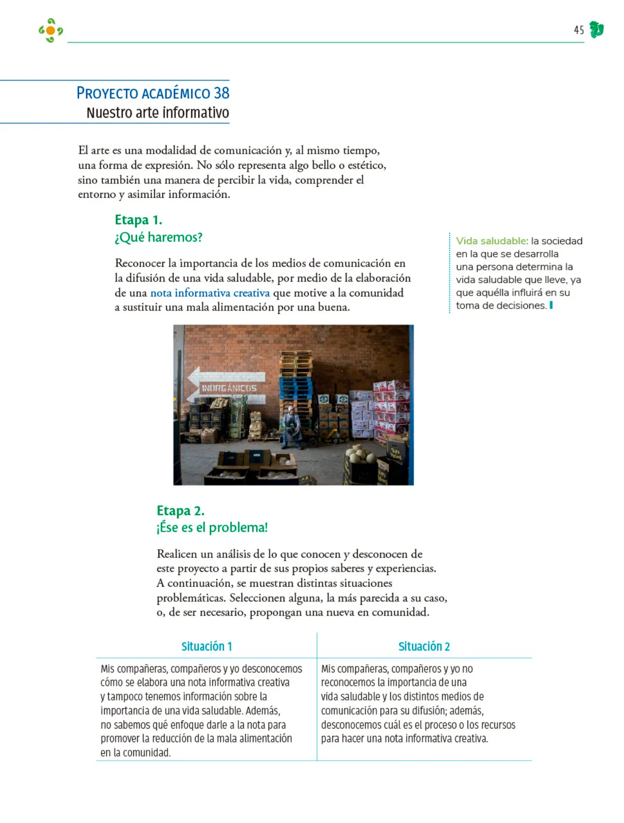 Miniatura página 46 de Colección Nanahuatzin. Nuestro libro de Proyectos.  Tomo III.  Libro de Educación Telesecundaria Grado 3°  Ciclo Escolar 2025 - 2026