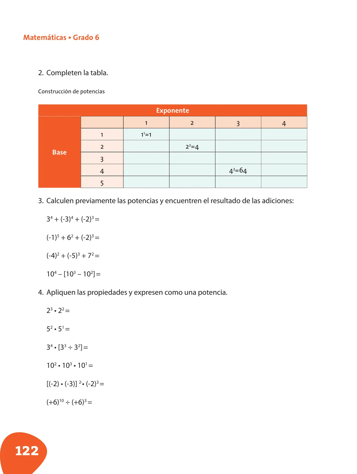 Miniatura página 123 de Matematica 6° · Postprimaria