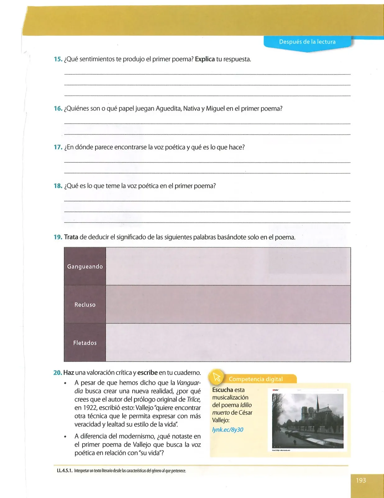 Miniatura página 193 de Lengua Y Literatura 8° · Egb 8 Lengua Y Literatura 2025 · 2025