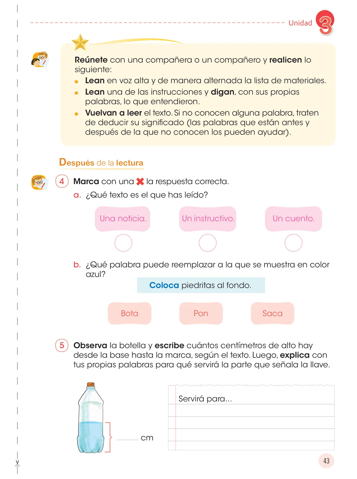 Página 45 de Comunicación 3 : cuaderno de trabajo para tercer grado de Educación Primaria 2019 · 2019