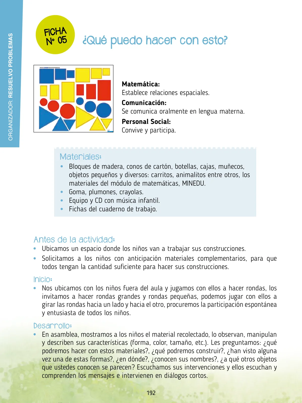 Miniatura página 194 de Agenda pedagógica 2017-2018 para docentes de II Ciclo de Instituciones de nivel de Educación Inicial · 2017