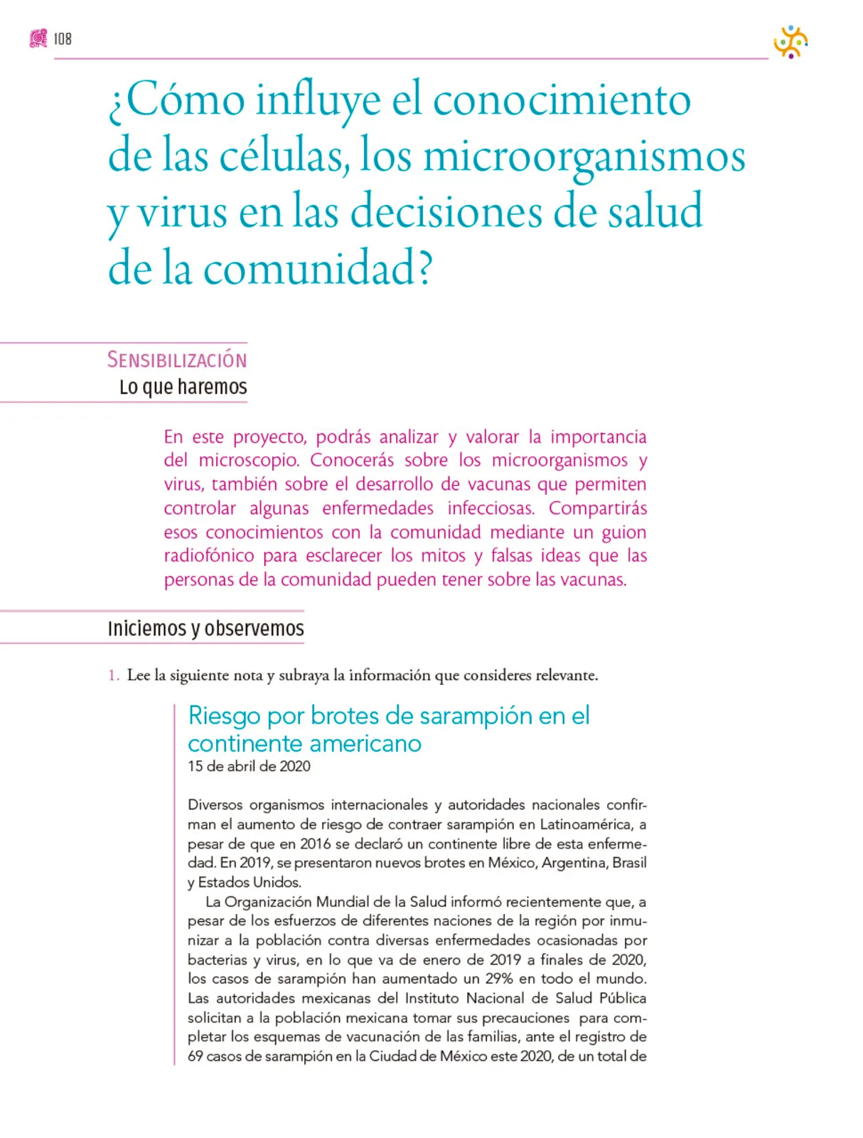 Miniatura página 109 de Colección Ximhai. Nuestro libro de proyectos.   Libro de Educación Secundaria Grado 1°  Ciclo Escolar 2025 - 2026
