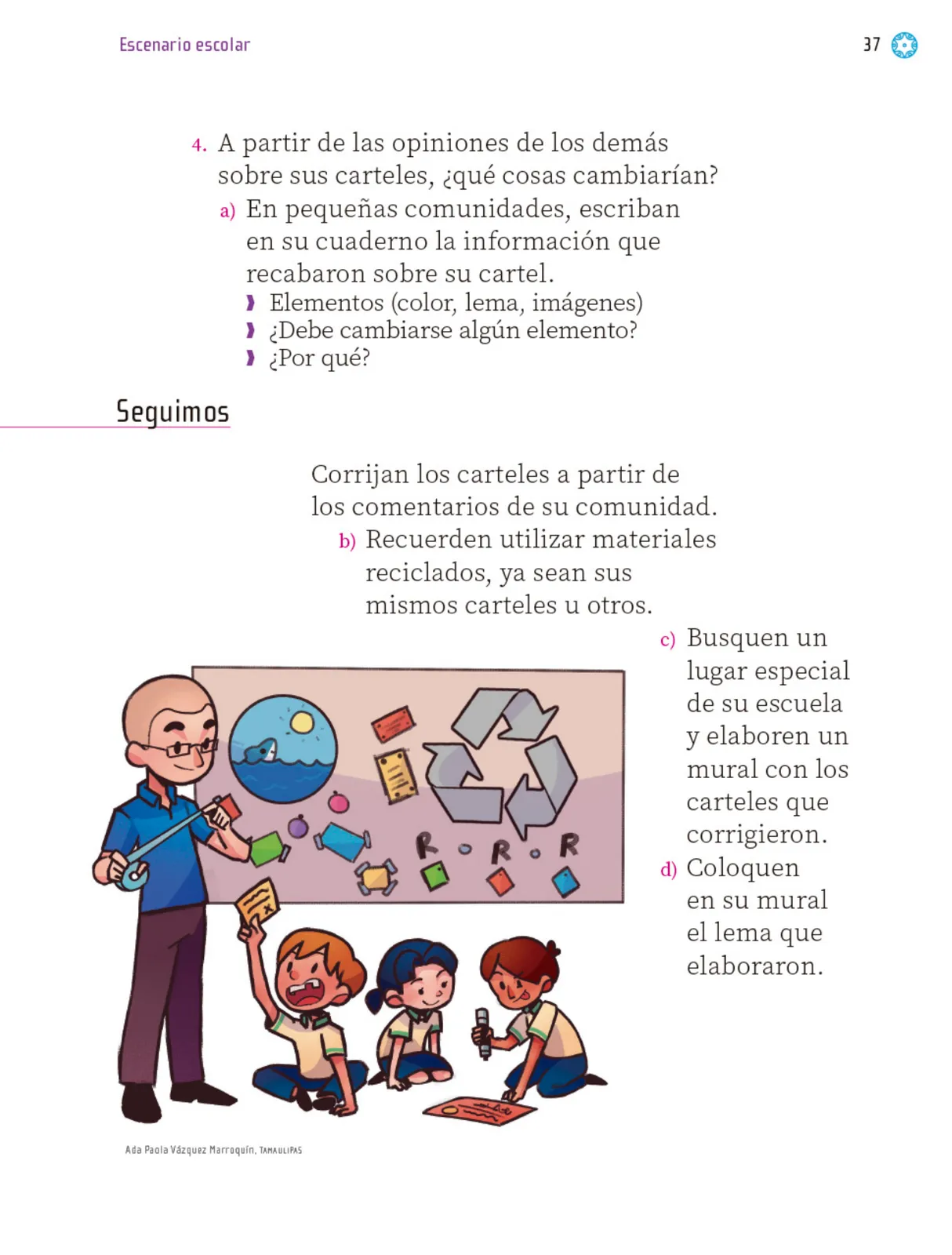 Página 38 de Proyectos Escolares. Libro de Educación Primaria Grado 1° Ciclo Escolar 2025 - 2026