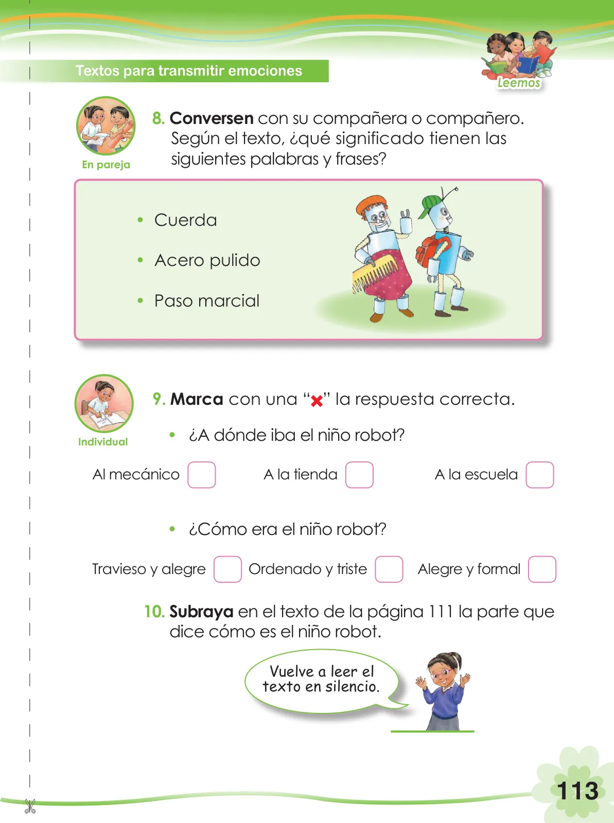 Página 115 de Comunicación 2 : cuaderno de trabajo para segundo grado de Educación Primaria 2019 · 2019