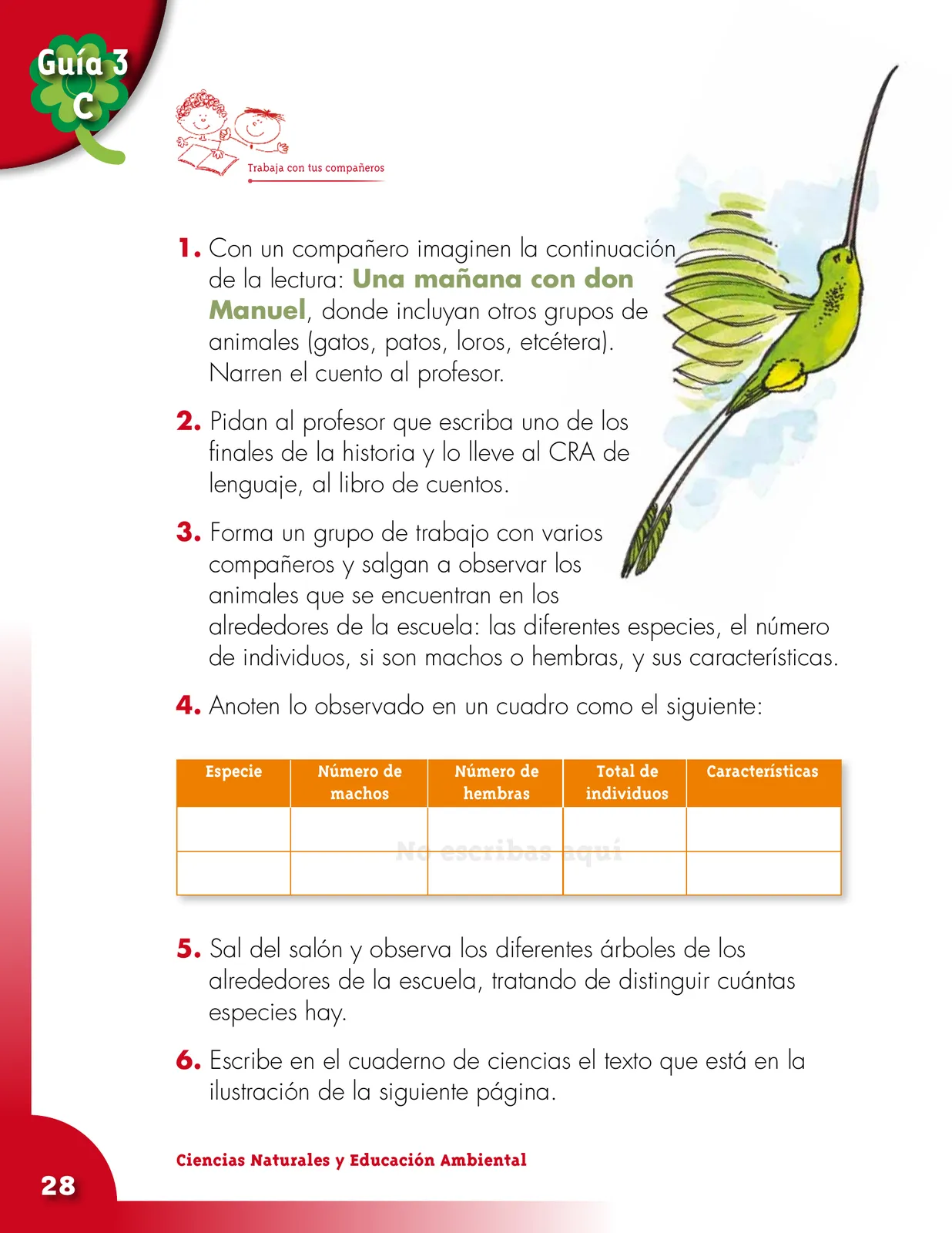 Página 28 de Ciencias Naturales 2° · Cartilla 01