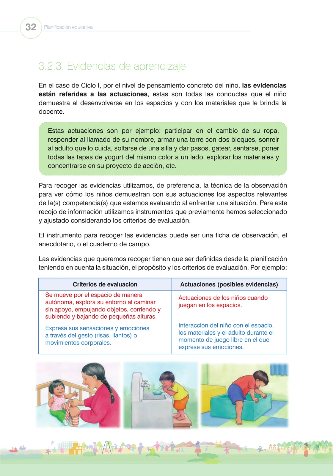 Página 34 de La planificación del proceso de enseñanza aprendizaje y la evaluación formativa en Ciclo I : guía cartilla de orientación planificación educativa · 2024