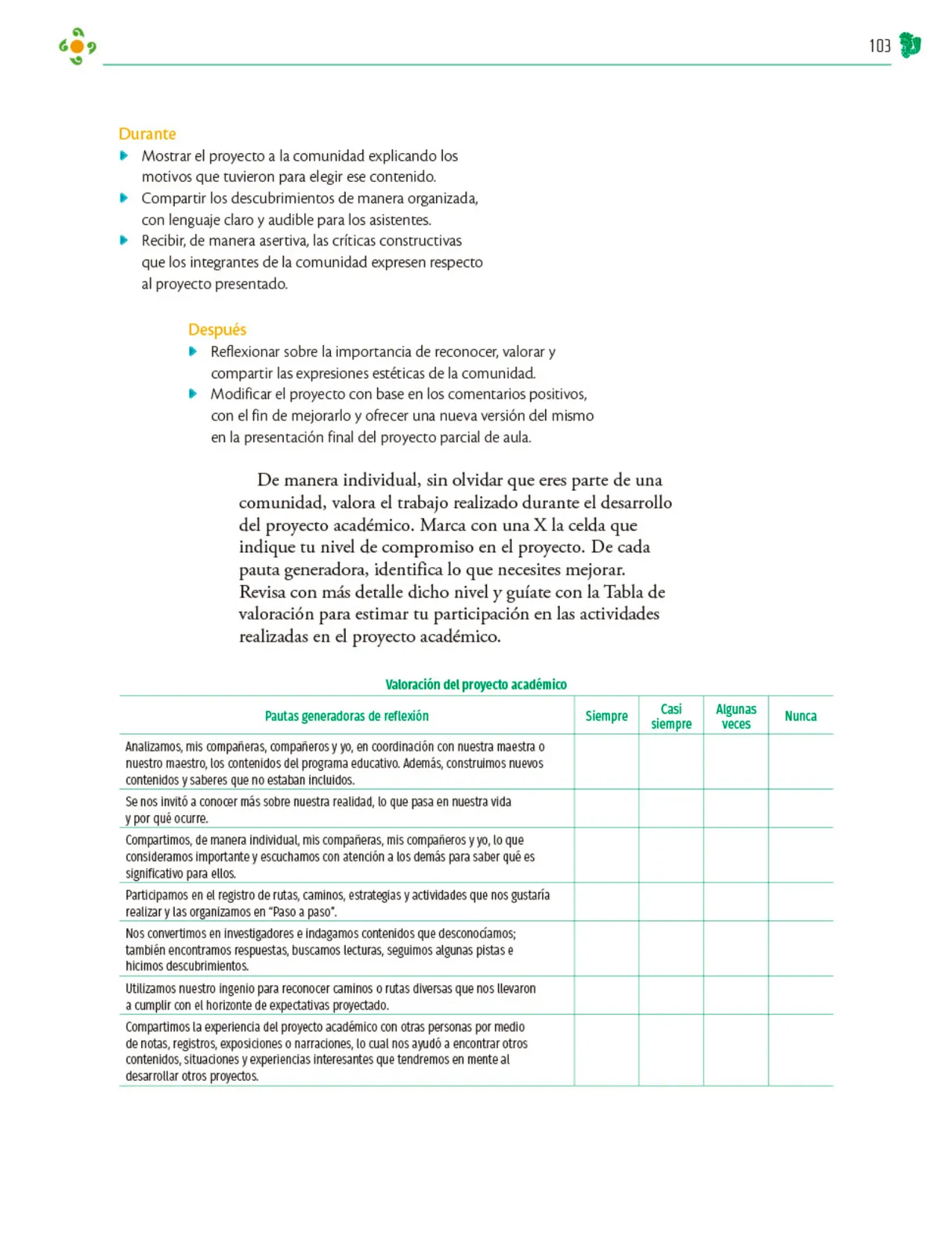 Miniatura página 104 de Colección Sk´asolil. Nuestro libro de Proyectos. Tomo I.    Libro de Educación Telesecundaria Grado 2°  Ciclo Escolar 2025 - 2026