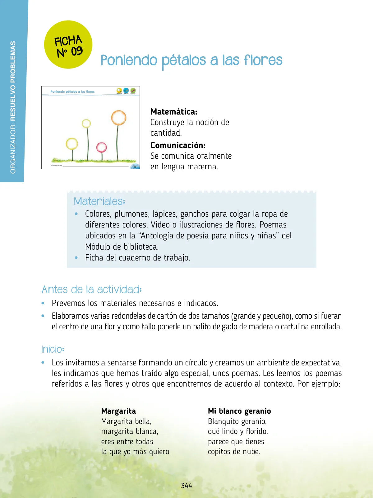 Página 346 de Agenda pedagógica 2017-2018 para docentes de II Ciclo de Instituciones de nivel de Educación Inicial · 2017