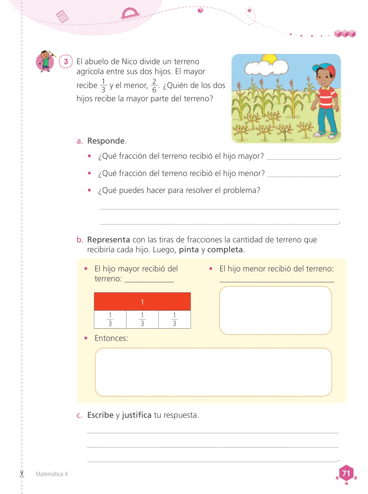 Miniatura página 73 de Matemática 4 : cuaderno de trabajo para cuarto grado de Educación Primaria 2019 · 2019