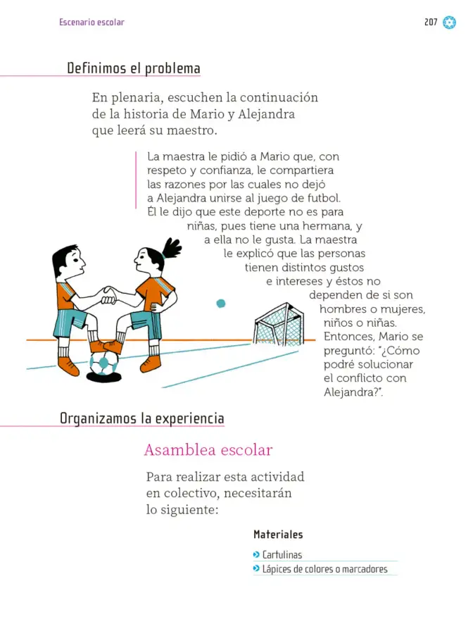 Página 208 de Proyectos Escolares. Libro de Educación Primaria Grado 1° Ciclo Escolar 2025 - 2026