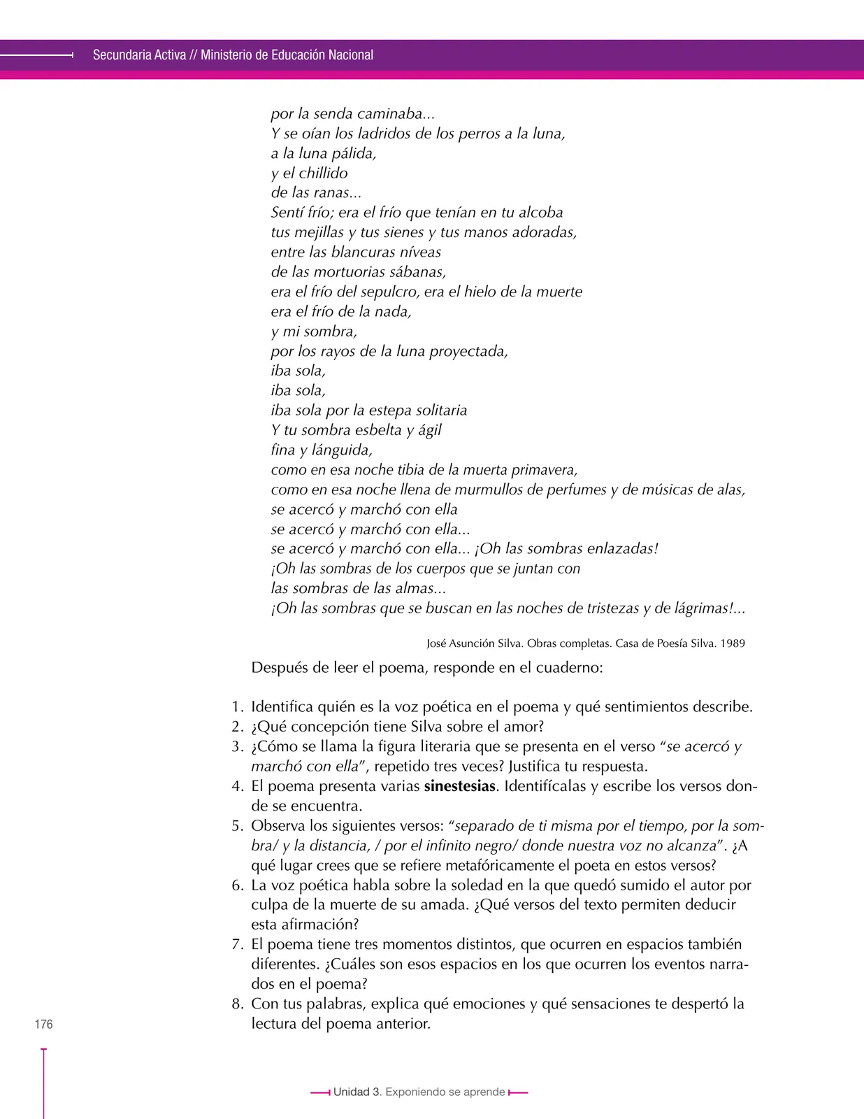 Página 176 de Lenguaje 8° · Secundaria Activa