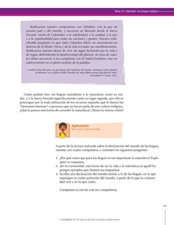 Página 201 de Lenguaje 7° · Secundaria Activa