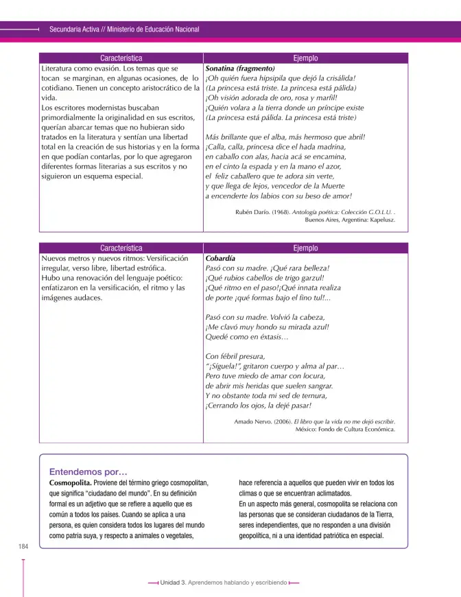 Página 184 de Lenguaje 9° · Secundaria Activa