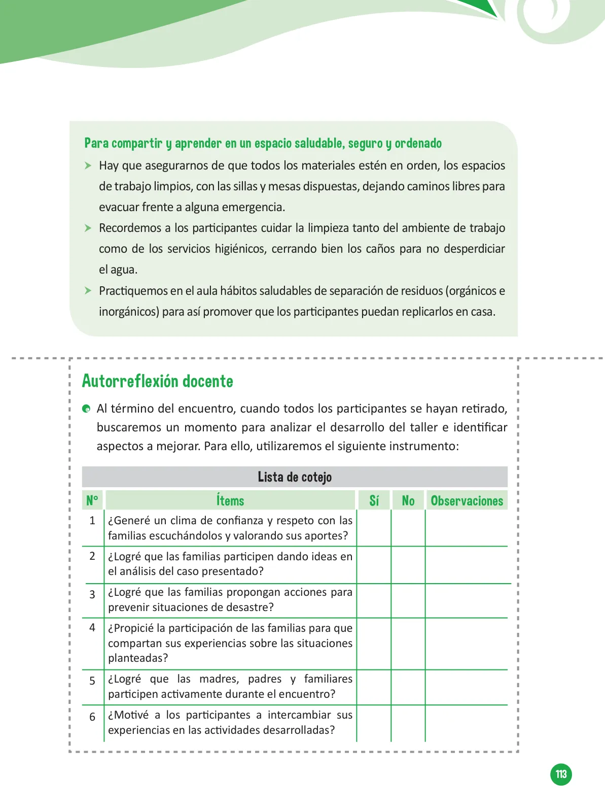 Miniatura página 115 de Guía para el trabajo docente con las familias del ciclo V de Primaria · 2016