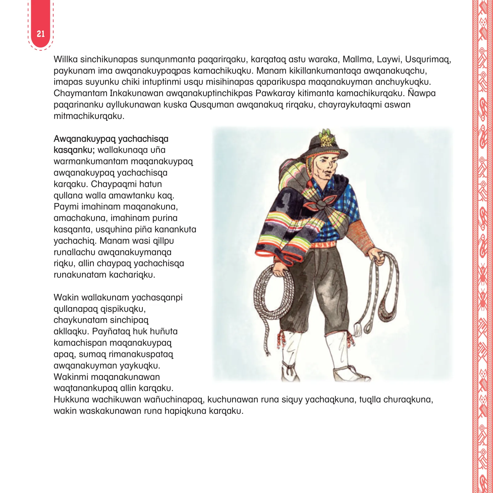 Miniatura página 23 de Anqarakunapa kawsakuyninmanta. Literatura 2 - 4° Primaria - Quechua chanka · 2023