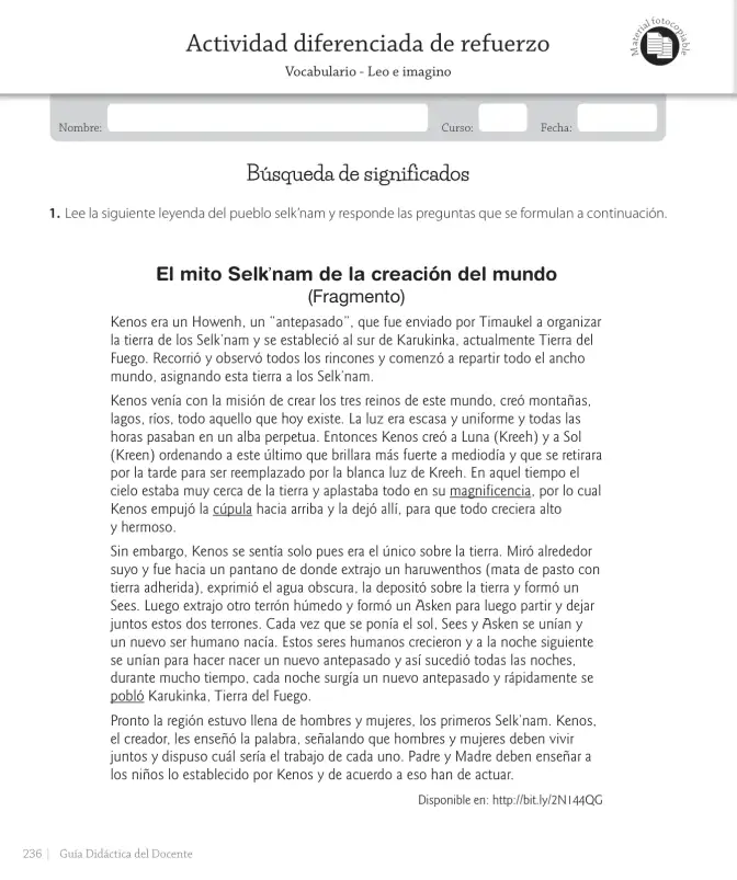 Página 62 de Lenguaje y Comunicación – Cuarto Básico | Texto del Estudiante MINEDUC – Descargar PDF · 2024