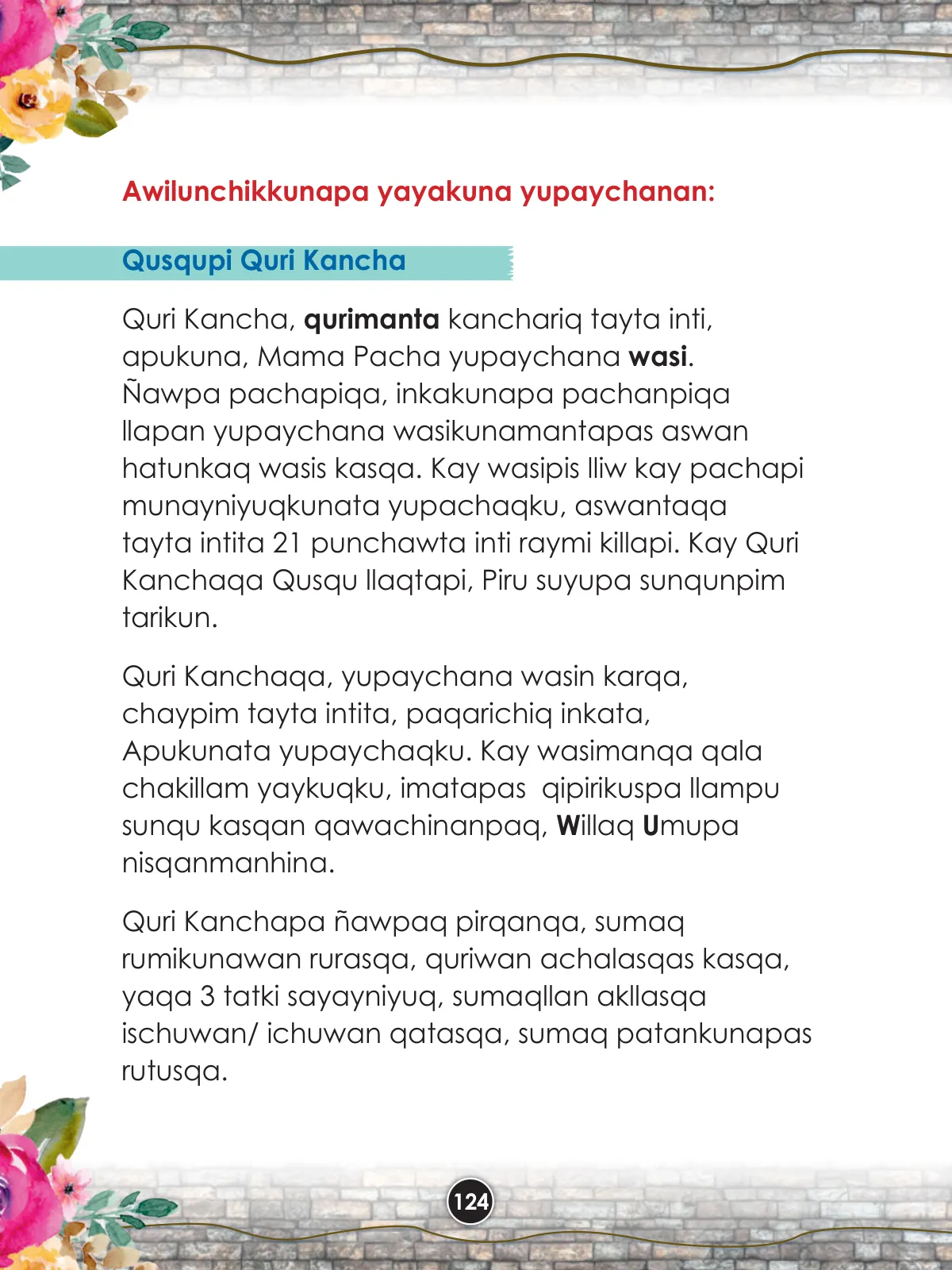 Miniatura página 126 de Llaqtanchikpa kawsayninkuna - Chanka. Saberes de los pueblos 1 - 1° Secundaria - Quechua chanka · 2023
