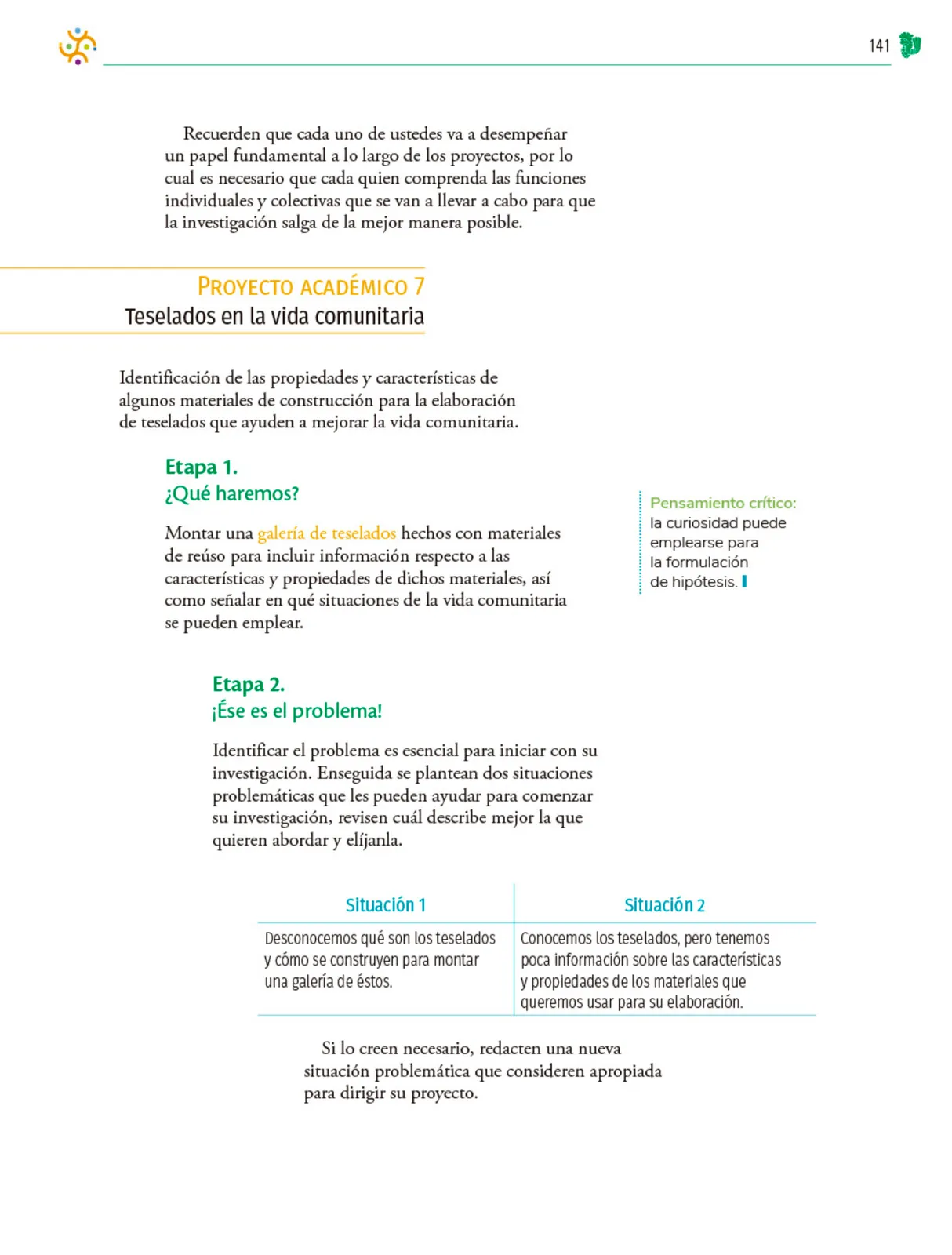Miniatura página 142 de Colección Sk´asolil. Nuestro libro de Proyectos. Tomo I.    Libro de Educación Telesecundaria Grado 2°  Ciclo Escolar 2025 - 2026