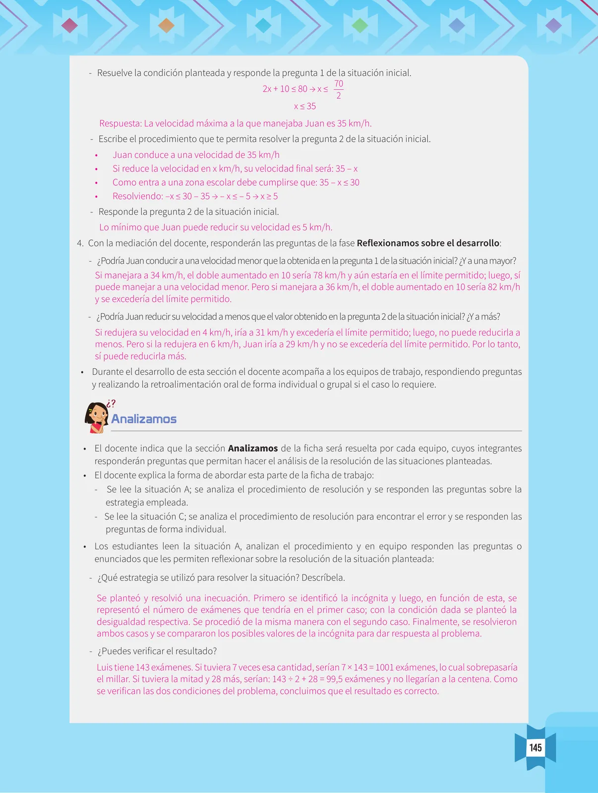 Página 147 de Resolvamos problemas 1 : manual para el docente 2018 · 2018