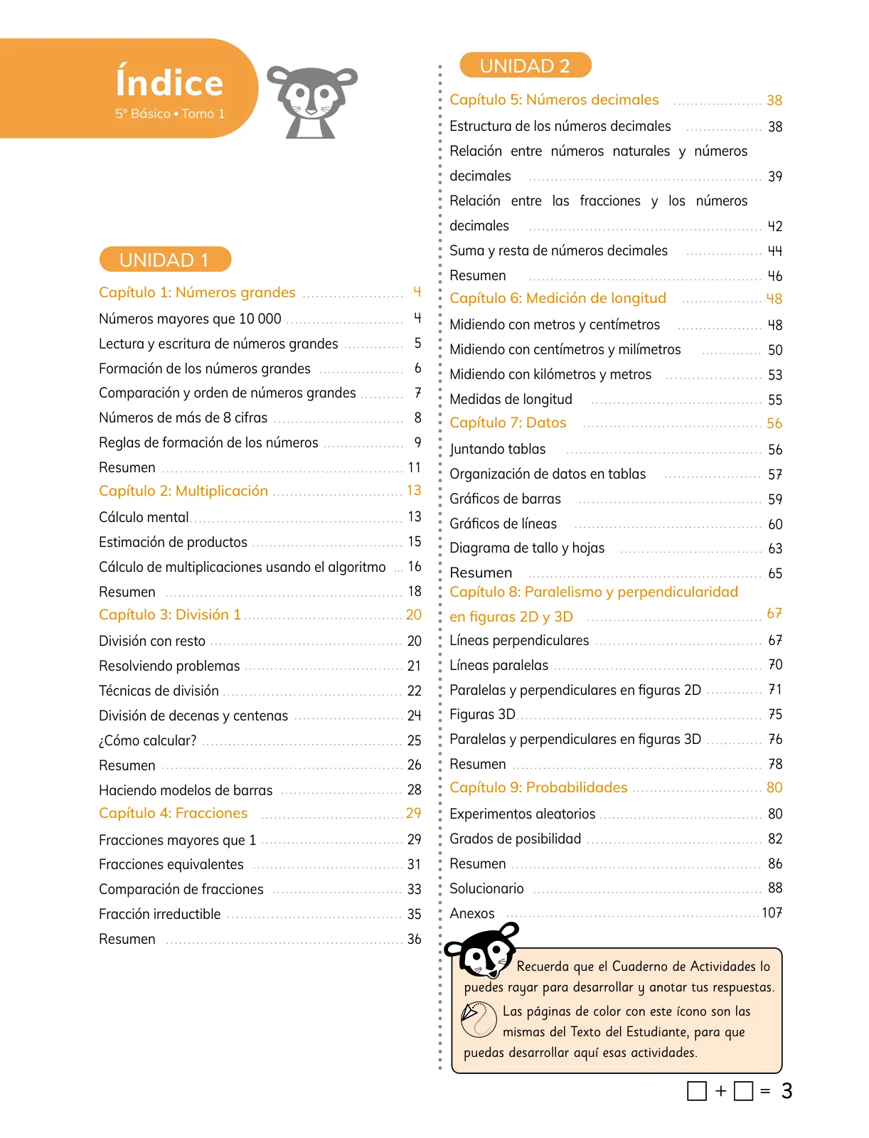 Página 5 de Sumo Primero – Quinto Básico | Texto del Estudiante MINEDUC – Descargar PDF · 2024