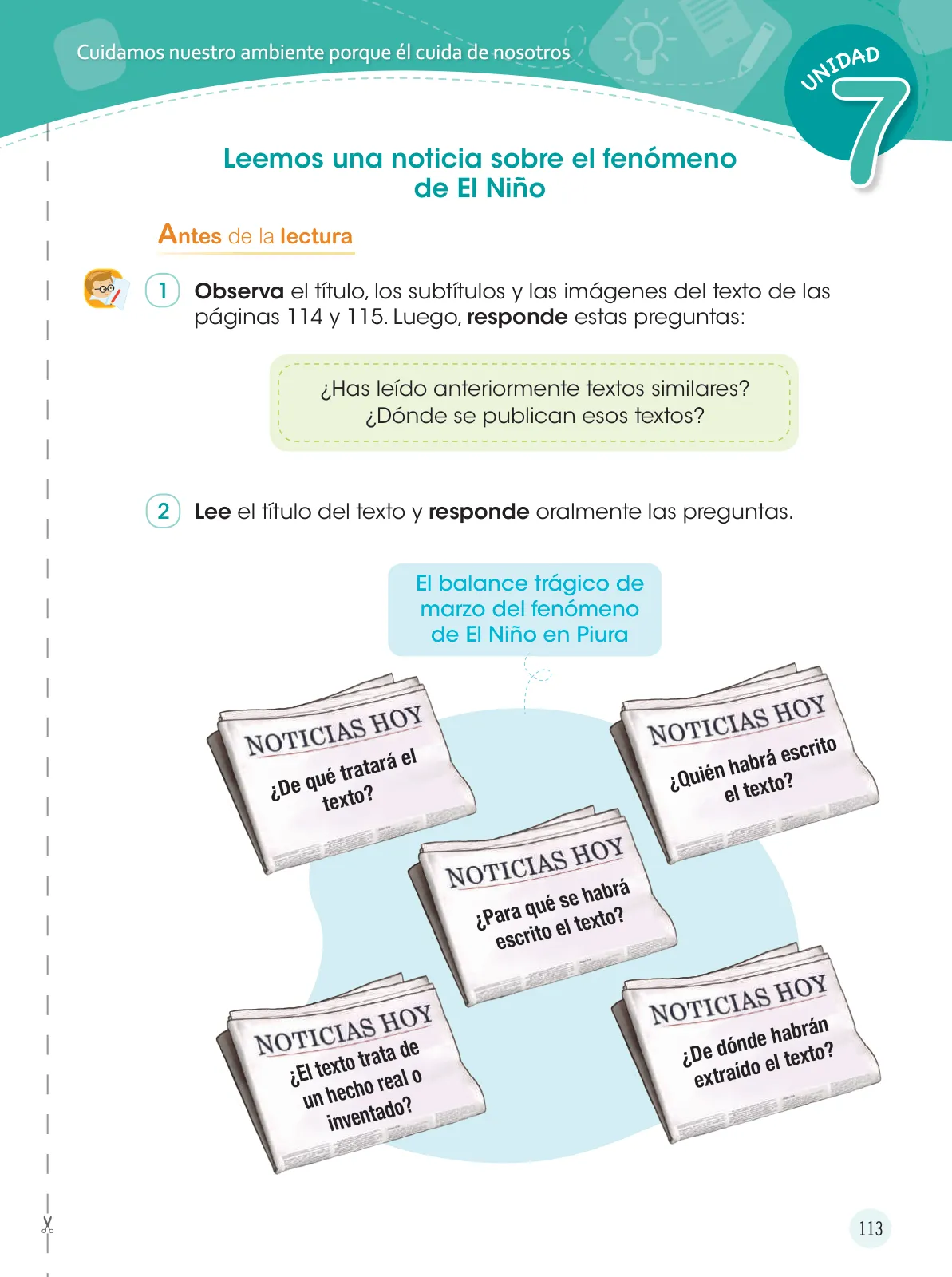 Miniatura página 115 de Comunicación 4 : cuaderno de trabajo para cuarto grado de Educación Primaria 2019 · 2019