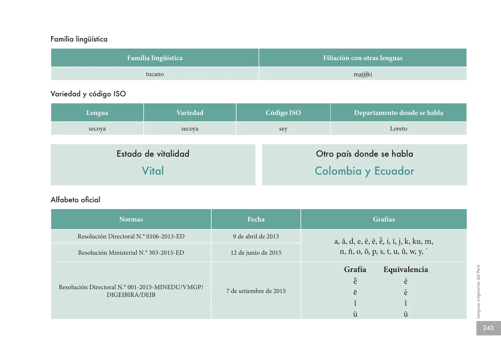 Miniatura página 245 de Lenguas originarias del Perú · 2018