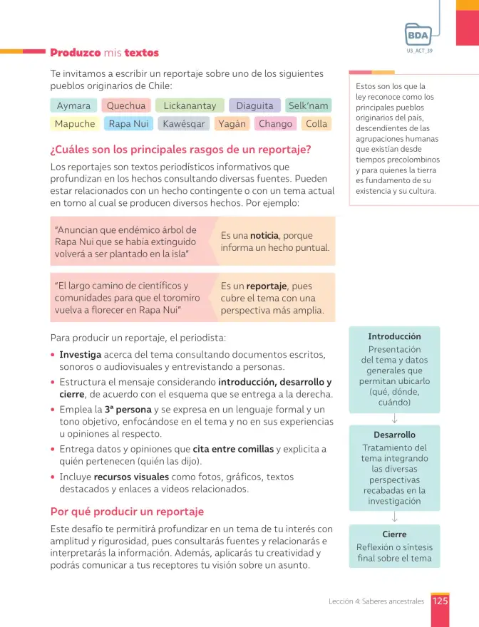 Página 127 de Lengua y Literatura – Octavo Básico | Texto del Estudiante MINEDUC – Descargar PDF · 2024