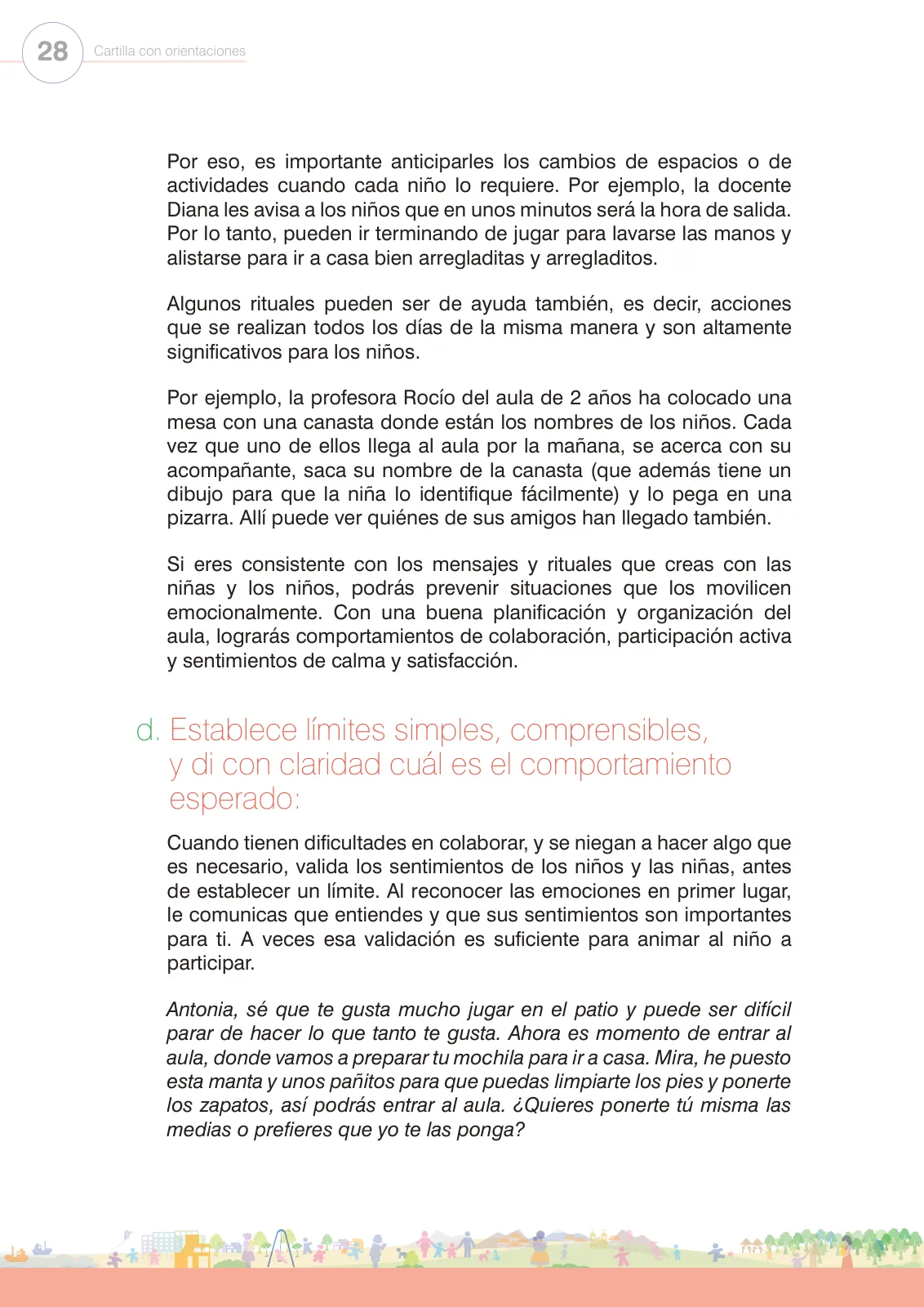 Miniatura página 30 de Regulación de emociones. Cartilla con orientaciones para el Ciclo I de Educación Inicial · 2024