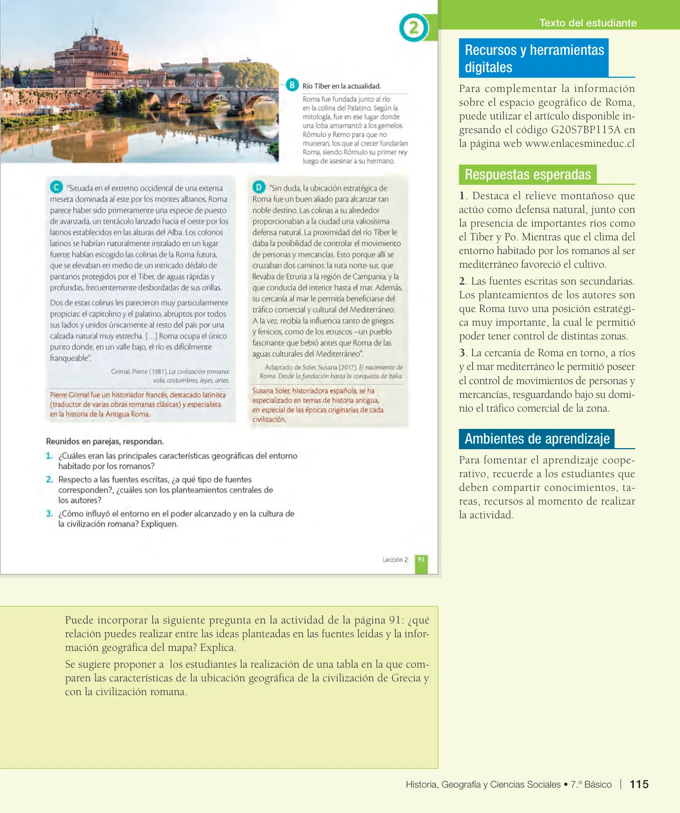 Miniatura página 116 de Historia, Geografía y Ciencias Sociales – Séptimo Básico | Texto del Estudiante MINEDUC – Descargar PDF · 2024