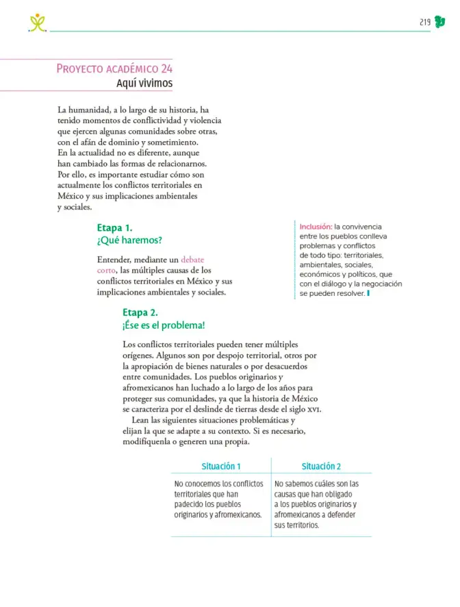 Página 220 de Colección Ximhai. Nuestro libro de Proyectos. Tomo II. Libro de Educación Telesecundaria Grado 1° Ciclo Escolar 2025 - 2026