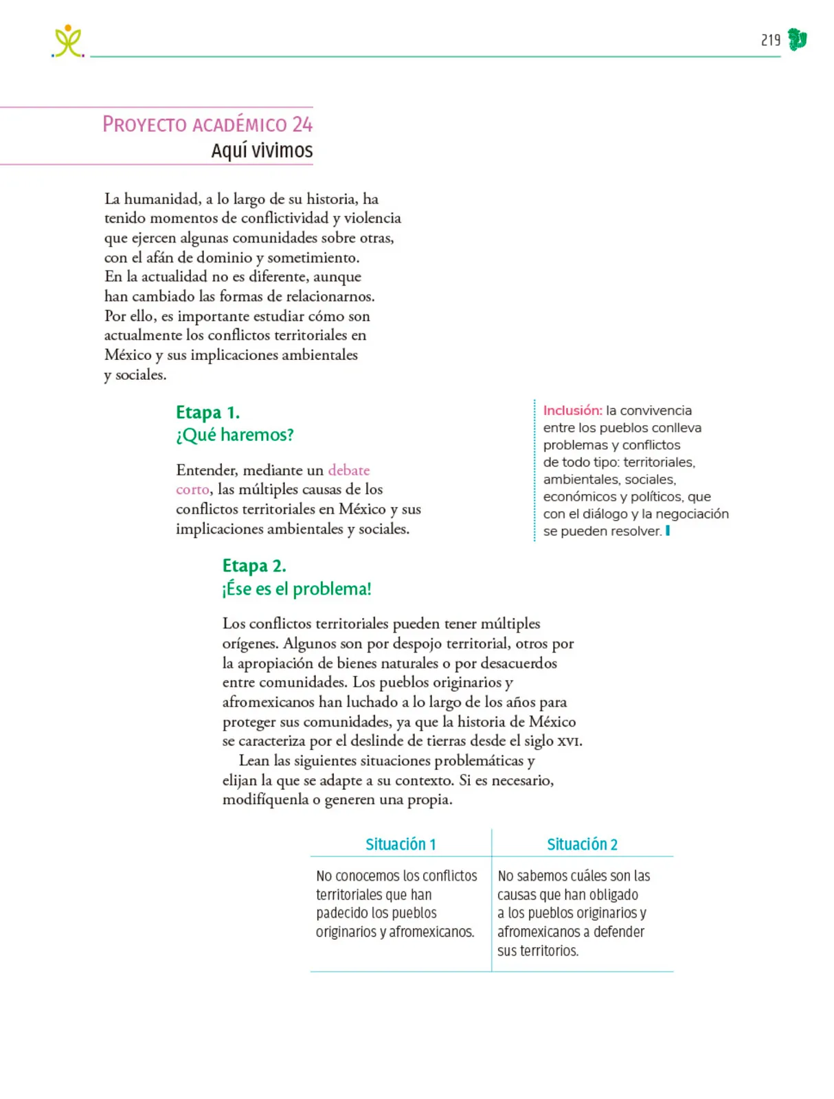 Miniatura página 220 de Colección Ximhai. Nuestro libro de Proyectos.  Tomo II.   Libro de Educación Telesecundaria Grado 1°  Ciclo Escolar 2025 - 2026