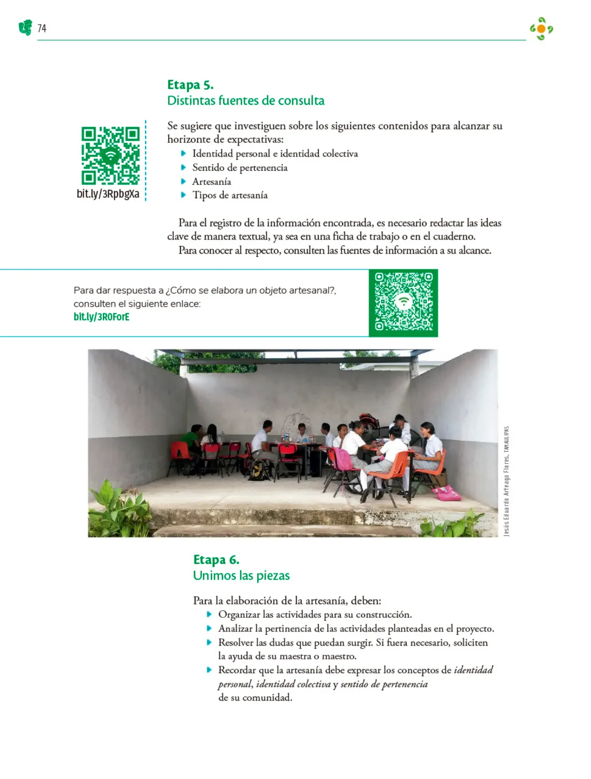 Miniatura página 75 de Colección Ximhai. Nuestro libro de Proyectos. Tomo I.   Libro de Educación Telesecundaria Grado 1°  Ciclo Escolar 2025 - 2026