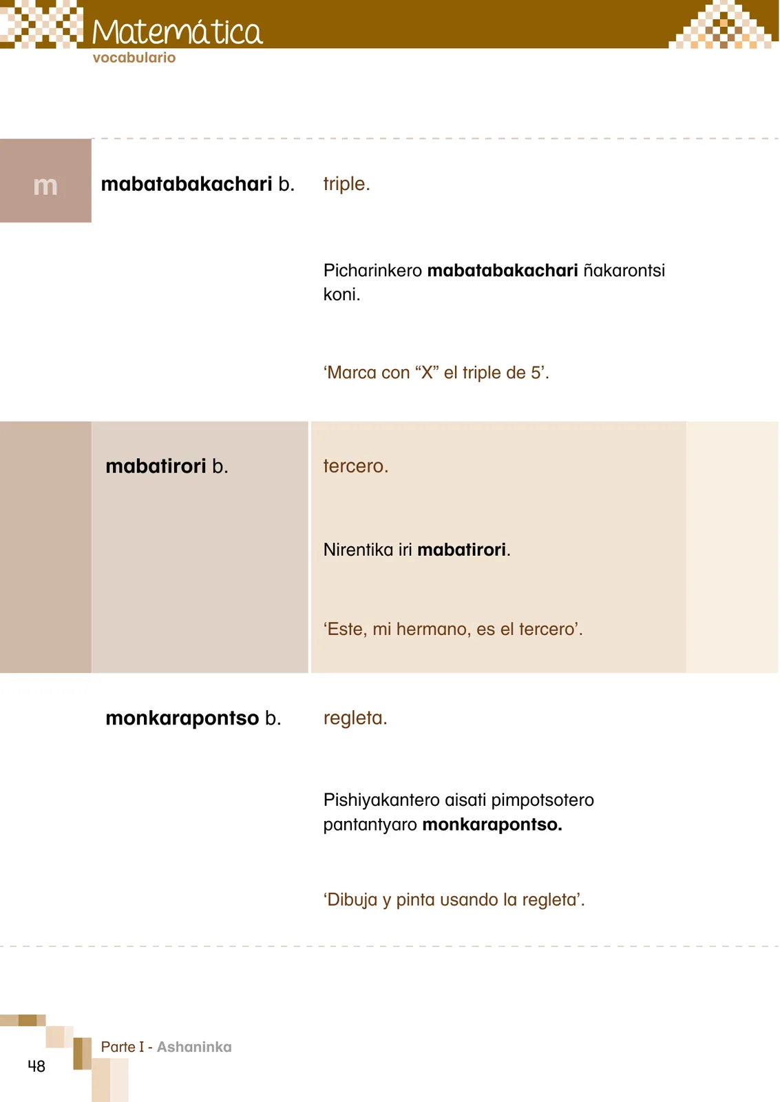 Página 50 de Ñantsipe Ayoyetajeri Ashaninka = Vocabulario pedagógico Ashaninka · 2021