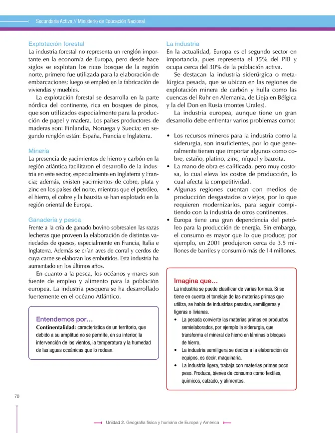 Página 70 de Ciencias Sociales 7° · Secundaria Activa