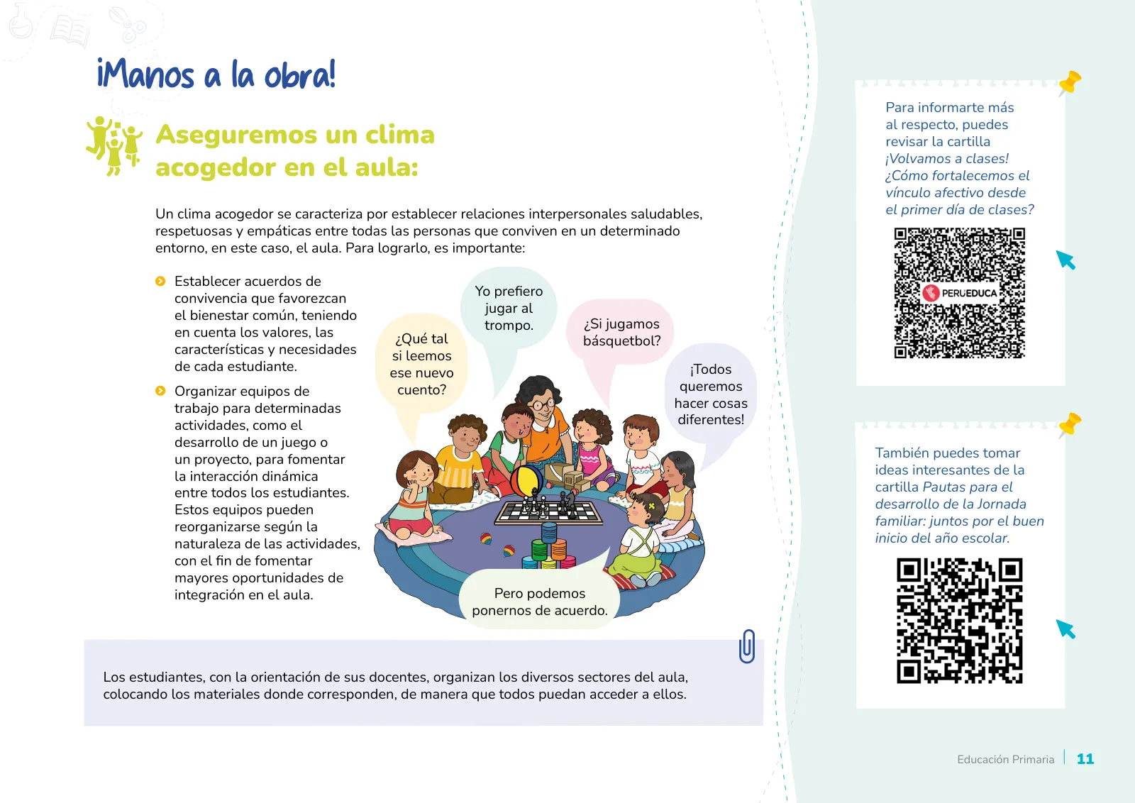 Página 11 de Orientaciones para el inicio del año escolar 2025 : educación primaria · 2025